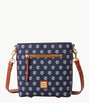 Blue Dooney And Bourke MLB Twins Small Zip Women's Crossbody Bags | 28XTPEJIH