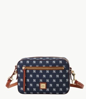 Blue Dooney And Bourke MLB Yankees Camera Zip Women's Crossbody Bags | 37RJUELSP