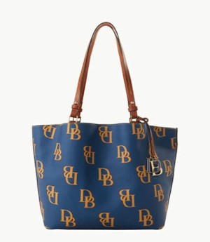 Blue Dooney And Bourke Monogram Flynn Women's Tote Bags | 97JQTEMXA