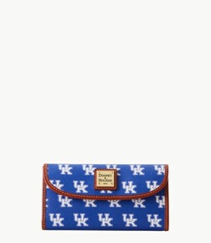 Blue Dooney And Bourke NCAA Kentucky Continental Women's Clutch Bag | 35TOIVNFH