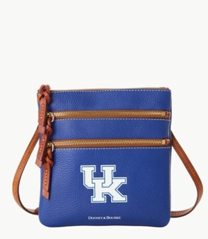 Blue Dooney And Bourke NCAA Kentucky Triple Zip Women's Crossbody Bags | 24YEDJAZV