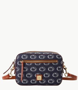 Blue Dooney And Bourke NCAA Penn State Camera Zip Women's Crossbody Bags | 08WXFOBGV