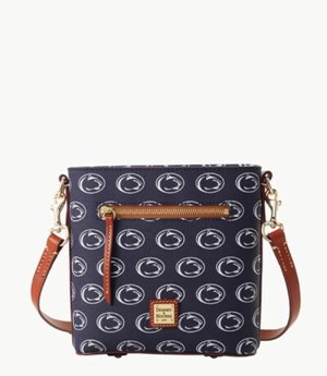 Blue Dooney And Bourke NCAA Penn State Small Zip Women's Crossbody Bags | 19INBEPFS