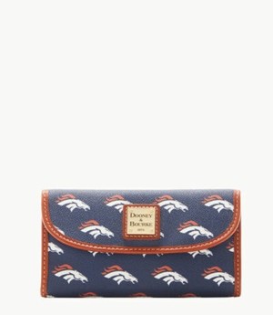 Blue Dooney And Bourke NFL Broncos Continental Women's Clutch Bag | 48OZXWNYJ