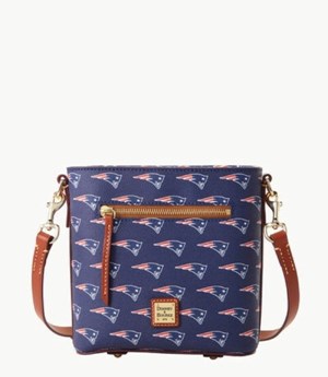 Blue Dooney And Bourke NFL Patriots Small Zip Women's Crossbody Bags | 80WOSGJHP