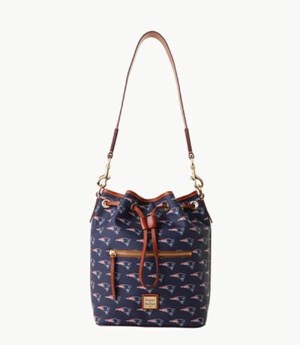 Blue Dooney And Bourke NFL Patriots Women's Shoulder Bags | 39KSXGNUF