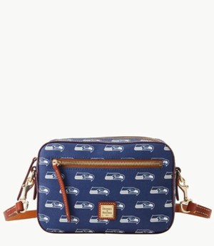 Blue Dooney And Bourke NFL Seahawks Camera Zip Women's Crossbody Bags | 09YLOWXZF