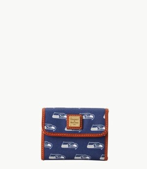 Blue Dooney And Bourke NFL Seahawks Flap Credit Women's Wallets | 96CHGAQRN