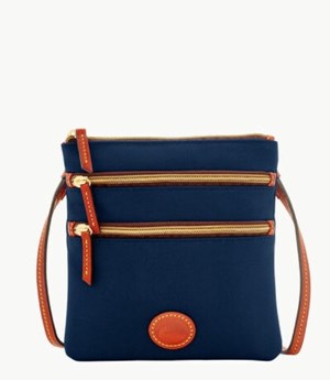 Blue Dooney And Bourke Nylon North South Triple Zip Women's Crossbody Bags | 26BXCPRJS