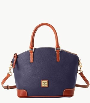 Blue Dooney And Bourke Pebble Grain Charli Women's Satchel Bags | 10EYWQOPA