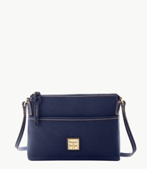 Blue Dooney And Bourke Saffiano Ginger Women's Crossbody Bags | 43SQEYICL