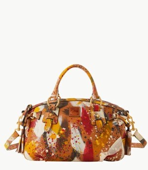 Brown Dooney And Bourke Florentine Dipinta Medium Mail Women's Satchel Bags | 50XMEDPUL