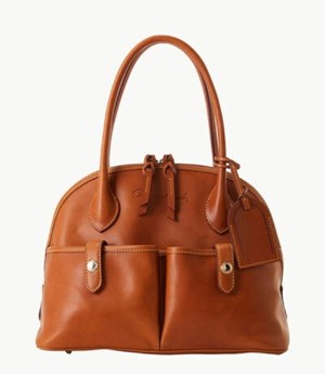 Brown Dooney And Bourke Florentine Domed Women's Satchel Bags | 39PDJNFIR