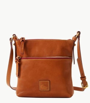 Brown Dooney And Bourke Florentine Letter Carrier Women's Shoulder Bags | 47UTPMFJR