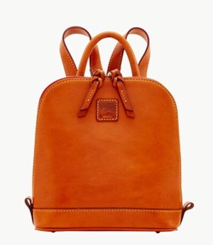 Brown Dooney And Bourke Florentine Small Zip Pod Women's Backpacks | 23OYXGUFK