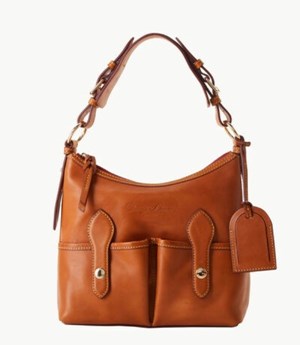 Brown Dooney And Bourke Florentine Small Lucy Women's Shoulder Bags | 89NYBGDKQ