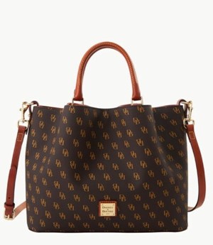 Brown Dooney And Bourke Gretta Barlow Women's Satchel Bags | 40JSBOXMV