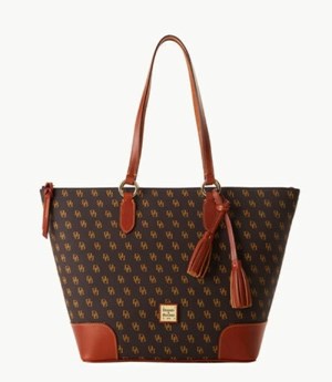 Brown Dooney And Bourke Gretta Career Women's Tote Bags | 68BPYHVSO