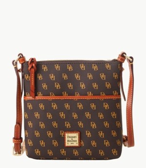 Brown Dooney And Bourke Gretta Letter Carrier Women's Crossbody Bags | 09YRELZAS