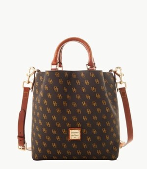 Brown Dooney And Bourke Gretta Small Barlow Women's Satchel Bags | 32PRBNTCD