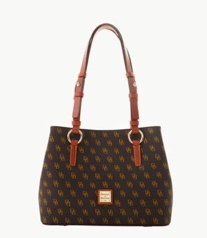 Brown Dooney And Bourke Gretta Small Briana Women's Shoulder Bags | 40KFCIYPD