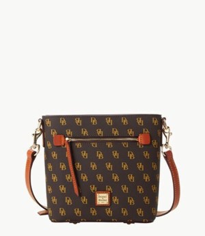 Brown Dooney And Bourke Gretta Small Zip Women's Crossbody Bags | 30ETWQBJO