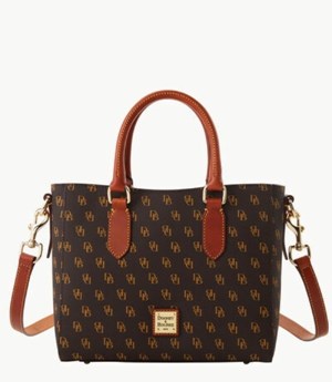 Brown Dooney And Bourke Gretta Top Handle Women's Tote Bags | 89CLIJRYZ