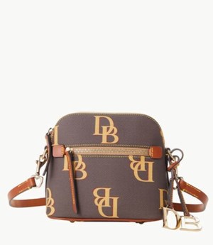 Brown Dooney And Bourke Monogram Domed Women's Crossbody Bags | 14NKBLYDW