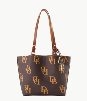 Brown Dooney And Bourke Monogram Small Flynn Women's Shoulder Bags | 75LSHFWRO