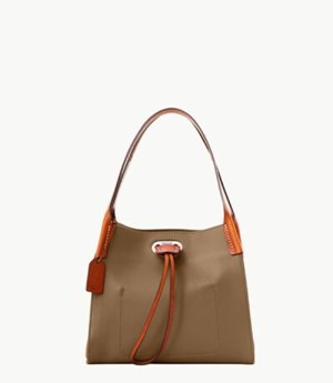 Brown Dooney And Bourke Oncour Twist Mini Full Up Women's Shoulder Bags | 42WDXHNTG