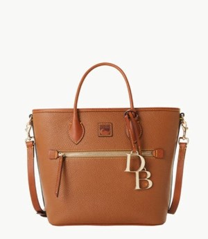 Brown Dooney And Bourke Pebble Grain Handle Women's Tote Bags | 37FYRPLVG