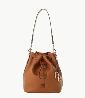 Brown Dooney And Bourke Pebble Grain Women's Shoulder Bags | 37RFUMLGQ