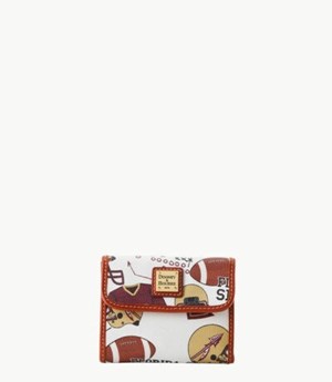 Burgundy Dooney And Bourke NCAA Florida State Flap Credit Women's Wallets | 01KPQEDVZ