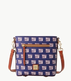 Dark Blue Dooney And Bourke NFL Ny Giants Small Zip Women's Crossbody Bags | 48ZHBUJRW