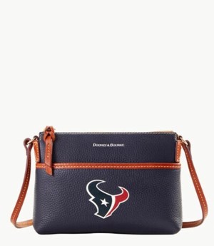 Dark Blue Dooney And Bourke NFL Texans Ginger Women's Crossbody Bags | 56CHJWIVS