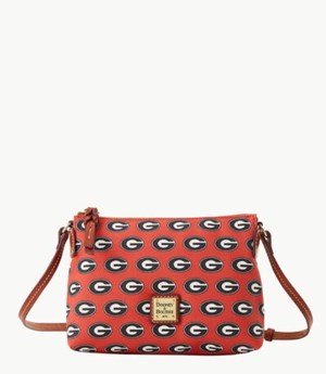 Dark Orange Dooney And Bourke NCAA University Of Georgia Women's Crossbody Bags | 21AEXOVWL