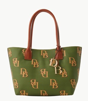 Green Dooney And Bourke Monogram Small Russel Women's Tote Bags | 92NXTIVAM