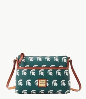 Green Dooney And Bourke NCAA Michigan State Ginger Women's Crossbody Bags | 12LGHACZM