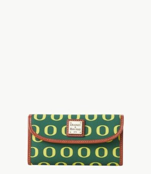 Green Dooney And Bourke NCAA Oregon Continental Women's Clutch Bag | 87YFVNRXD