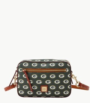 Green Dooney And Bourke NFL Packers Camera Zip Women's Crossbody Bags | 68QFPDUVK