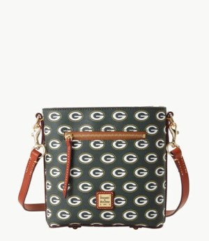 Green Dooney And Bourke NFL Packers Small Zip Women's Crossbody Bags | 69QTPJMWX