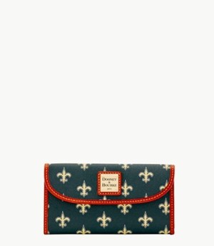 Green Dooney And Bourke NFL Saints Continental Women's Clutch Bag | 79WPRATZK