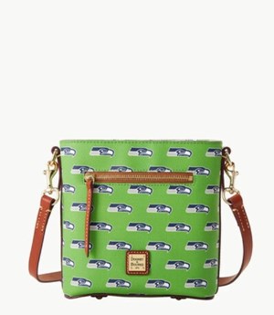 Green Dooney And Bourke NFL Seahawks Small Zip Women's Crossbody Bags | 97JTGQRBI