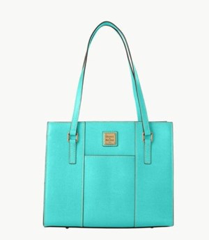 Green Dooney And Bourke Saffiano Charlotte Women's Tote Bags | 62QZLXJTI