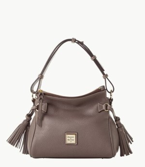 Grey Dooney And Bourke Pebble Grain Tassel Women's Shoulder Bags | 02YTANFMQ