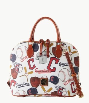 Multicolor Dooney And Bourke Cleveland Guardians Guardians Zip Zip Women's Satchel Bags | 30UTOWKHX