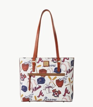 Multicolor Dooney And Bourke MLB Braves Women's Shopper Bag | 73ZCWHQYN