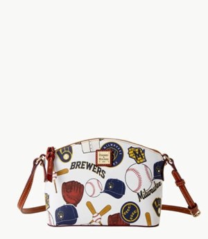 Multicolor Dooney And Bourke MLB Brewers Suki Women's Crossbody Bags | 42ALRQHTU