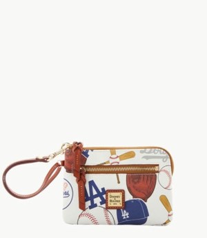 Multicolor Dooney And Bourke MLB Dodgers Multi Function Zip Around Women's Wristlets | 95QFPSMXV