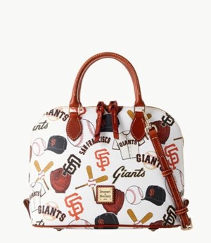 Multicolor Dooney And Bourke MLB Giants Zip Zip Women's Satchel Bags | 68XUNYVSM